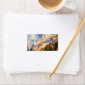 Étiquette Une douche de passage dans le canyon de Yellowston (En situation)