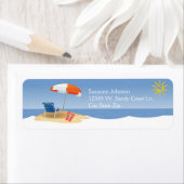 Étiquette Une journée à la plage Ocean Waves Flip Flops Cust (En situation)