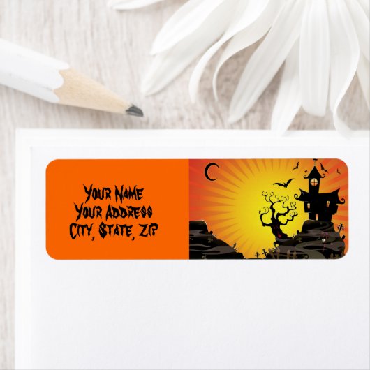 Étiquette Une Maison Hantée (En situation)