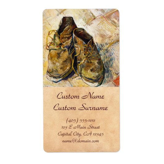 Étiquette Une paire de chaussures Vincent van Gogh (Devant)