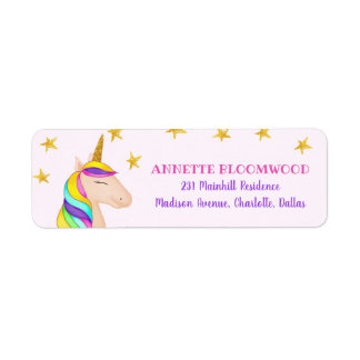 Étiquette Unicorn Faux Gold Parties scintillant Stars | Anni