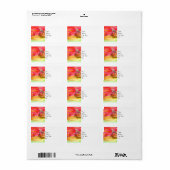 Étiquette Unicorne dans le désert peint (Feuille entière)