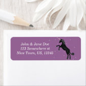 Étiquette Unicorne noire (En situation)