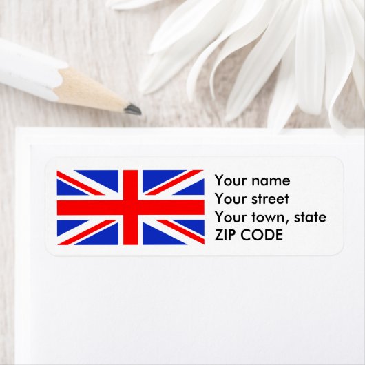 Étiquette Union Jack (En situation)