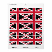 Étiquette Union Jack (Feuille entière)
