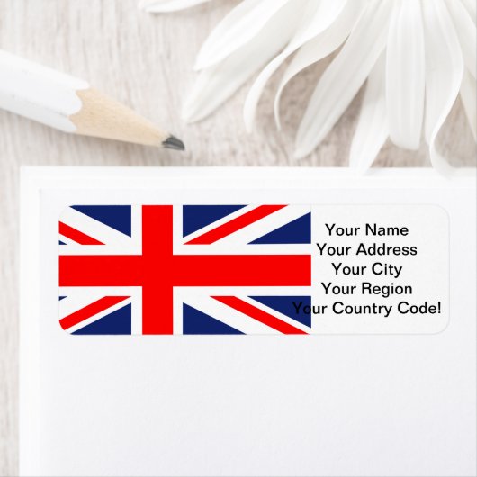 Étiquette Union Jack (En situation)