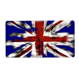Étiquette Union Jack britannique en détresse
