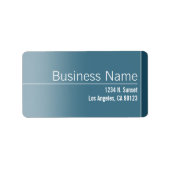 Étiquette Unique Blue & White Design Business Return Adresse (Devant)