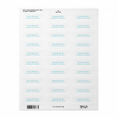 Étiquette Unique Classique Élégant Plaine Minimaliste (Feuille entière)