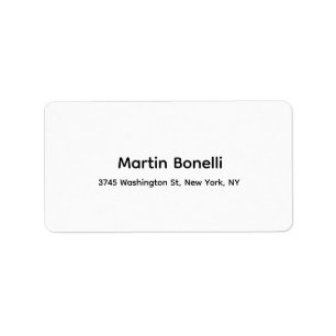 Étiquette Unique Classique Simple Noir Blanc