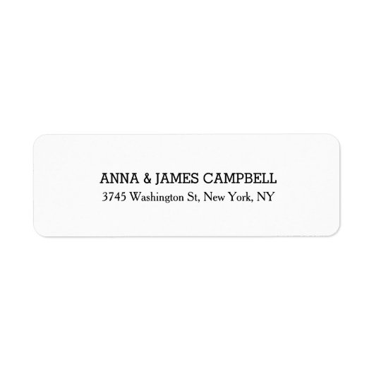 Étiquette Unique Creative Clean White Style Nom de famille (Devant)