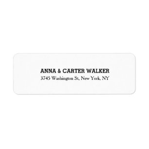 Étiquette Unique Creative Plain Blanc élégant Nom de famille