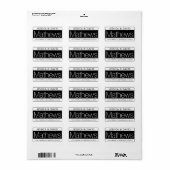 Étiquette Unique et créatif à l'apparence blanche Mariage no (Feuille entière)