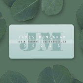 Étiquette Unique Moderne Grayish Greens Adresse de retour