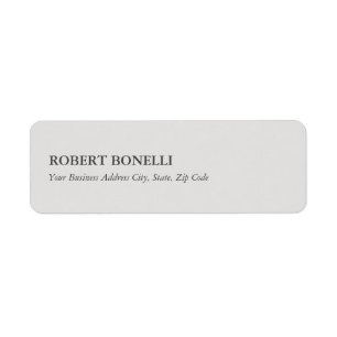 Étiquette Unique moderne Platinum Gris élégant minimaliste