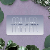 Étiquette Unique moderne violet gris blanc retour Adresse