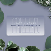 Étiquette Unique moderne violet gris blanc retour Adresse