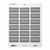 Étiquette Unique Monogramme Gris Gradient Adresse de retour (Feuille entière)