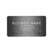 Étiquette Unique Rétro-Moderne Monogramme Adresse de retour (Devant)