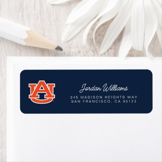 Étiquette Université d'Auburn | Auburn UA Logo (En situation)
