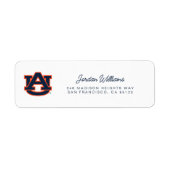 Étiquette Université d'Auburn | Auburn UA Logo (Devant)