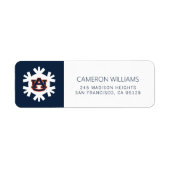 Étiquette Université d'Auburn | Motif de vacances (Devant)