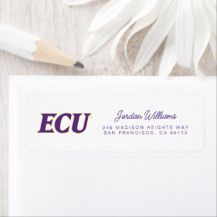 Étiquette Université de Caroline de l'Est Logo de l'écu