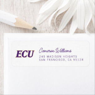 Étiquette Université de Caroline de l'Est Logo de l'écu