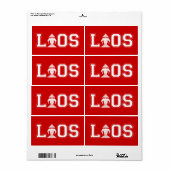 ÉTIQUETTE UNIVERSITÉ DE LAOS (Feuille entière)