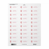 Étiquette Université d'État de Jacksonville Gamecocks Red ga (Feuille entière)
