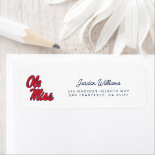 Étiquette Université du Mississippi   Ole Miss Script