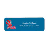 Étiquette Université du Mississippi | Ole Miss Script (Devant)
