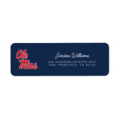 Étiquette Université du Mississippi | Ole Miss Script (Devant)
