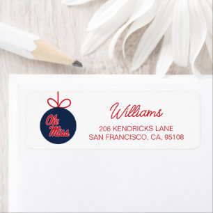 Étiquette Université du Mississippi   Ole Miss Script