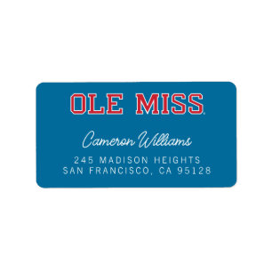 Étiquette Université du Mississippi   Ole Miss Wordmark