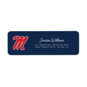 Étiquette Université du Mississippi | Script M (Devant)