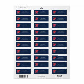 Étiquette Université du Mississippi | Script M (Feuille entière)