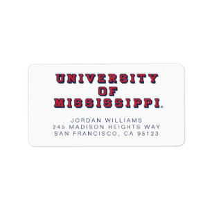 Étiquette Université du Mississippi   Type de bloc