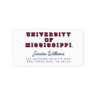 Étiquette Université du Mississippi   Type de bloc