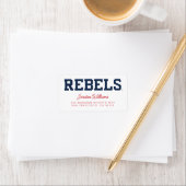 Étiquette Université du Mississippi | Wordmark Rebels (En situation)