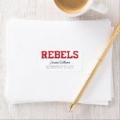 Étiquette Université du Mississippi | Wordmark Rebels (En situation)