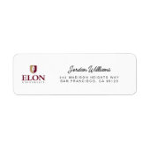Étiquette Université Elon (Devant)