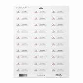 Étiquette Université Elon (Feuille entière)
