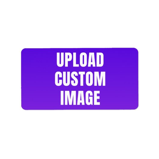 Étiquette Upload Custom Image - Add Your Own To Print On A (Devant)