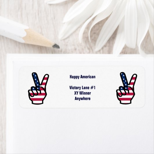 Étiquette US Victory Sign (En situation)