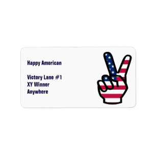 Étiquette US Victory Sign