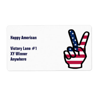 Étiquette US Victory Sign