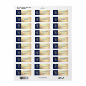 Étiquette USA 250th Anniversary Golden Gate design return (Feuille entière)