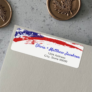 Étiquette USA American Flag Military Retirement Party