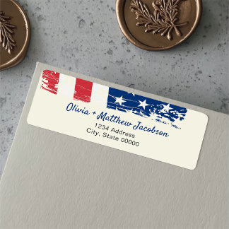 Étiquette USA American Flag Military Retirement Party